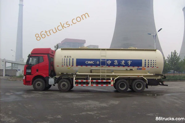 FAW Jiefang Qingdao J6 350 hp 8X4(12 wheels) Powder Material Truck (CIMC Brand) Exterior (2) | 86Trucks