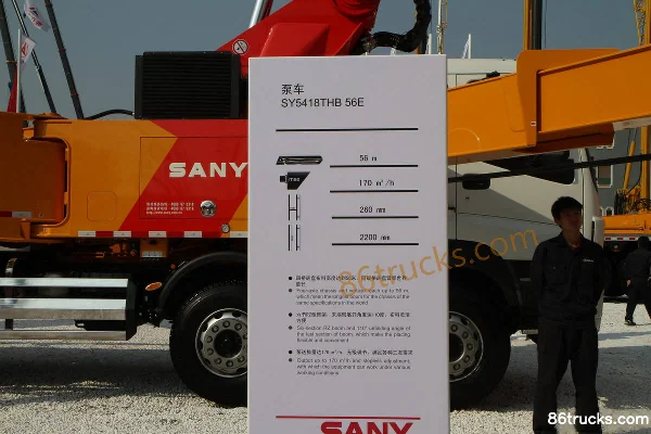 SANY 56m concrete pump truck (Isuzu chassis) Cab (3) | 86Trucks