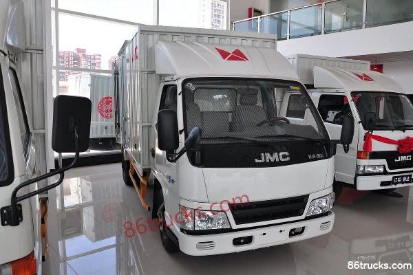 JMC New Kaiyun 109 ch 4X2(6 roues) camion léger fourgon à cabine simple 3,1 m Extérieur (3) | 86Trucks