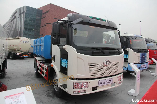 FAW Jiefang J6L 160 hp 4X2(6 wheels) Van Detachable Garbage Truck Exterior (3) | 86Trucks