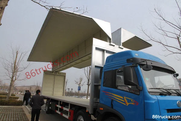 FAW Jiefang Qingdao Hanwei (J5M) camion porteur lourd 220 ch 6X2(8 roues) 9,5 m cabine approfondie fourgon Extérieur (2) | 86Trucks