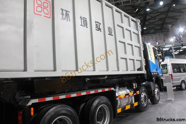 SAIC Hongyan Genlyon 400hp 8X4(12 wheels) Garbage Truck (China IV) Body (3) | 86Trucks