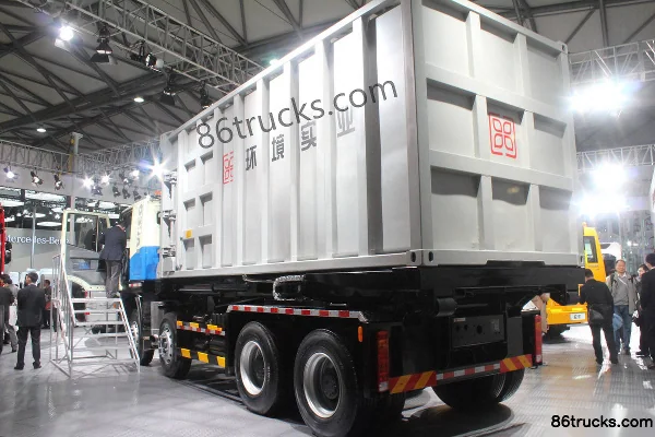 SAIC Hongyan Genlyon 400hp 8X4(12 wheels) Garbage Truck (China IV) Body (1) | 86Trucks