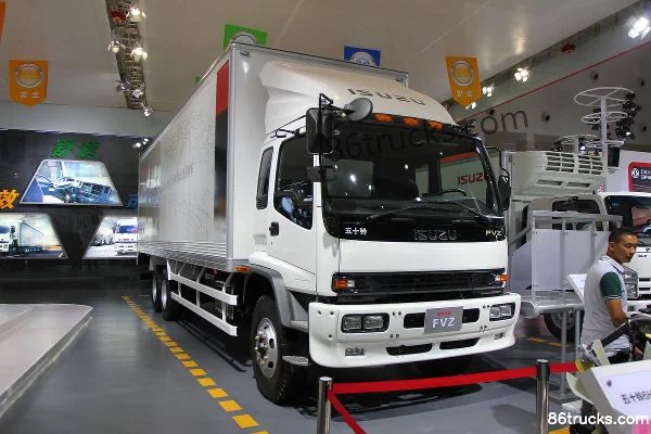 Qingling FVZ Heavy Truck 300hp 6X4(10 wheels) 9.3m Van Cargo Truck Exterior (2) | 86Trucks