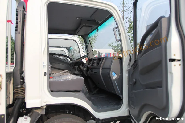 JAC Shuailing K250 109 hp 4X2(6 wheels) 3.2m Single Row Flatbed Light Truck Cab (1) | 86Trucks