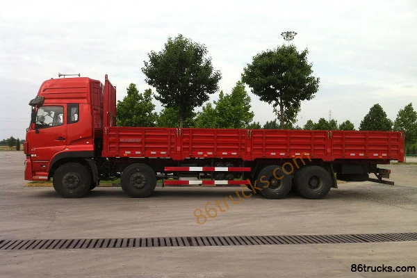 Dongfeng Commercial Vehicle Tianlong Heavy Truck 315 hp 8X4(12 wheels) 9.6m Flatbed Cargo Truck Exterior (3) | 86Trucks