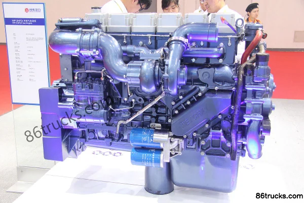 Weichai WP12HPDI480E50 480 hp 12L China V Natural Gas Engine Exterior (2) | 86Trucks