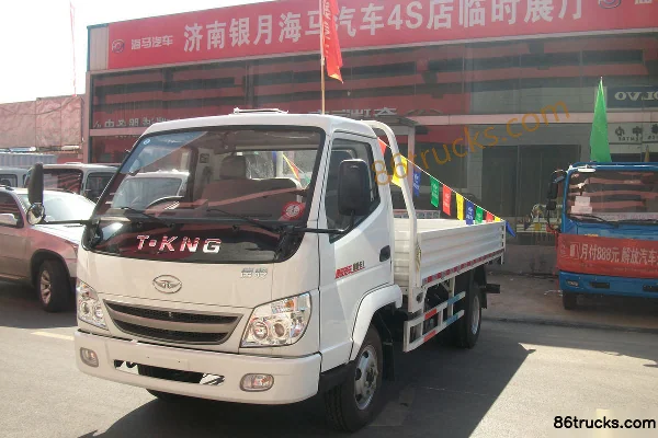 Tangjun Ouling Jinlika II 95hp 4X2(6 wheels) 4.23m Single Row Flatbed Light Truck Exterior (2) | 86Trucks