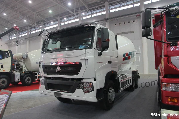 Sinotruk HOWO-T7H 360hp 6X4(10 wheels) Concrete Mixer Truck (Qingzhuan Brand) Exterior (2) | 86Trucks