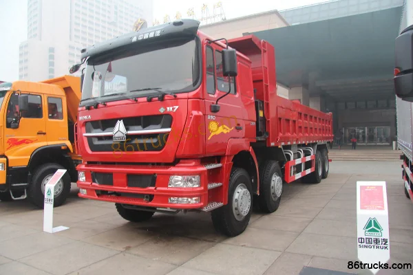 Sinotruk HOKA H7 series heavy truck 380 hp 8X4(12 wheels) 8.3m LNG dump truck Exterior