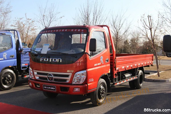 Foton Ollin Jieyun 99 ch 4X2(6 roues) 4,23 m camion léger à plateau avec ridelles, cabine simple Extérieur (2) | 86Trucks