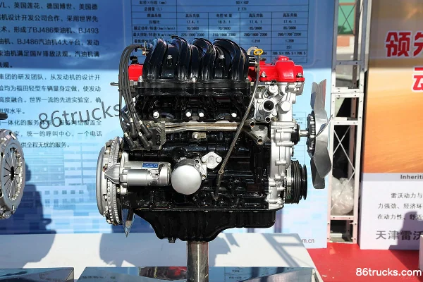 Foton BJ486ZLEQ4 160 hp 2L China IV Gasoline Engine Exterior (2) | 86Trucks