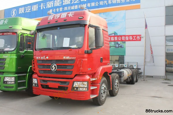 SHACMAN Delong M3000 336 ch 8X4(12 roues) camion porteur à ridelles 9,5 m (LNG) Extérieur (2) | 86Trucks