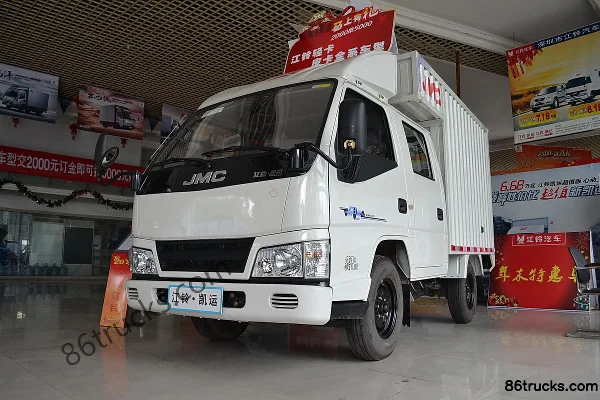 JMC Kaiyun 102hp 4X2(6 wheels) 2.1m double-row van light truck Exterior (3) | 86Trucks