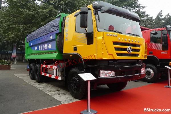 SAIC Hongyan New Jingang heavy truck 336hp 6X4(10 wheels) 5.8m dump truck Exterior (3) | 86Trucks