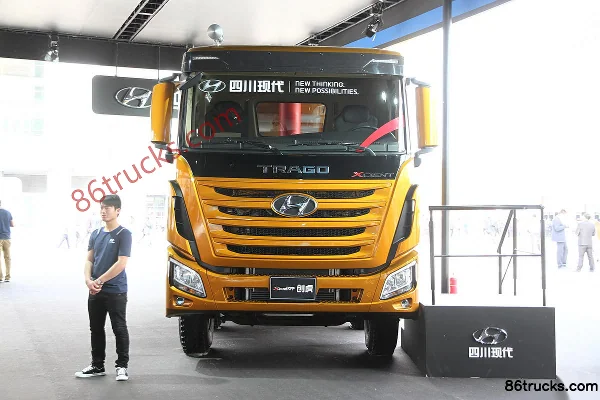 Sichuan Hyundai Chuanghu XCIENT Heavy Truck 300 hp 8X4(12 wheels) 7.6m Dump Truck Exterior