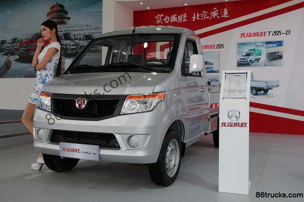 BAIC Weiwang 2014 1.0L 61 ch 4X2(6 roues) essence 2,5 m plateau simple rangée mini camion (T205-D) Extérieur (3) | 86Trucks