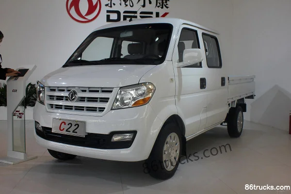 Dongfeng Série C 1.0L 69 ch 4X2(6 roues) essence 2 m cabine double, plateau à ridelles Extérieur (3) | 86Trucks