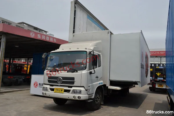 Dongfeng Commercial Vehicle Tianjin Medium Truck 180 hp 4X2(6 wheels) 7.7m Van Cargo Truck Exterior (2) | 86Trucks