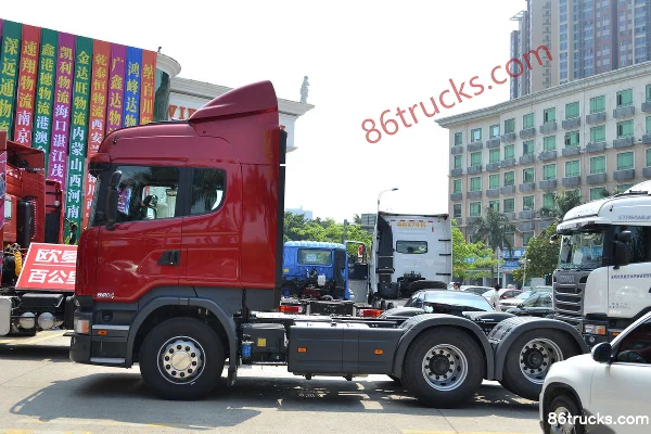 Scania série R camion lourd 560 ch 6X2R AMT automatique tracteur routier (modèle R560 V8) Extérieur (3) | 86Trucks