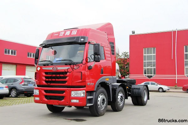 FAW Jiefang Qingdao Han V Heavy Truck 336hp 6X2(8 wheels) LNG tractor truck (Fast Gear 10-speed) Exterior (3) | 86Trucks