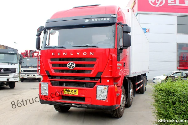 SAIC Hongyan Genlyon C100 Heavy Truck 350 hp 8X4(12 wheels) 9.4m Van Truck Exterior (3) | 86Trucks
