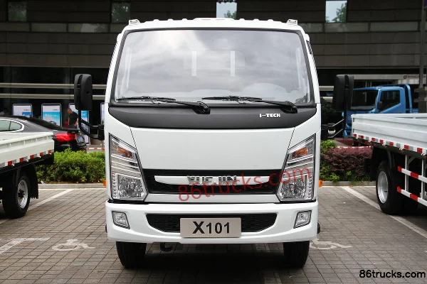 Yuejin Shangjun X101-28 112 hp 4X2(6 wheels) 3.7m single-row flatbed light truck Exterior (2) | 86Trucks