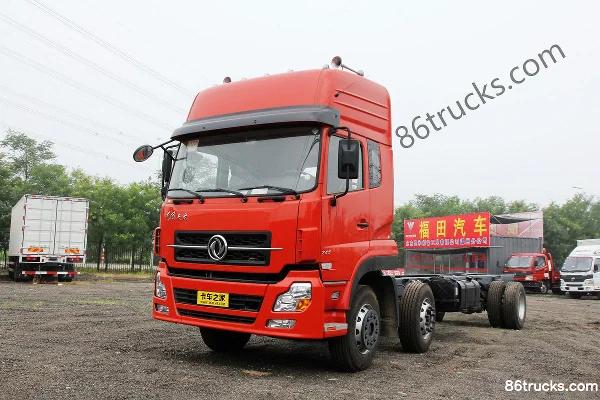 Dongfeng Commercial Vehicle Tianlong Heavy Truck 220hp 6X2(8 wheels) 9.6m Semi-Sleeper Stake Truck (Flat Roof) Exterior (2) | 86Trucks