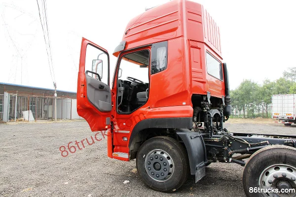 Dongfeng Commercial Vehicle Tianlong Heavy Truck 220hp 6X2(8 wheels) 9.6m Semi-Sleeper Stake Truck (Flat Roof) Cab (1) | 86Trucks
