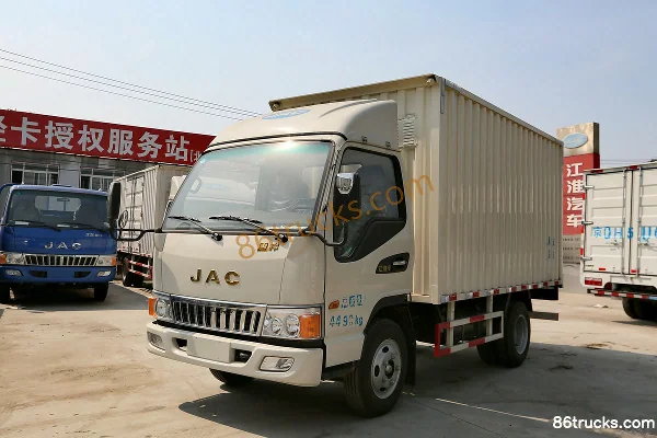 JAC Kangling 33 Wide Body 120 hp 4X2(6 wheels) 4.18m Single Row Van Light Truck Exterior (2) | 86Trucks