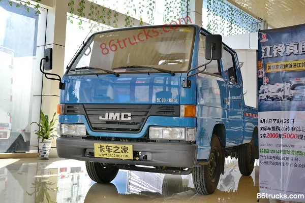 JMC Classic Shunda 102hp 4X2(6 wheels) 2.2m double-row flatbed light truck Exterior (2) | 86Trucks