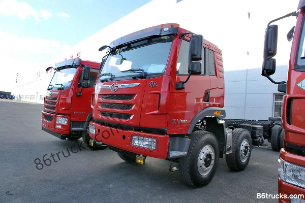 FAW Jiefang Qingdao TianV heavy truck 380hp 8X4(12 wheels) LNG dump truck Exterior (2) | 86Trucks