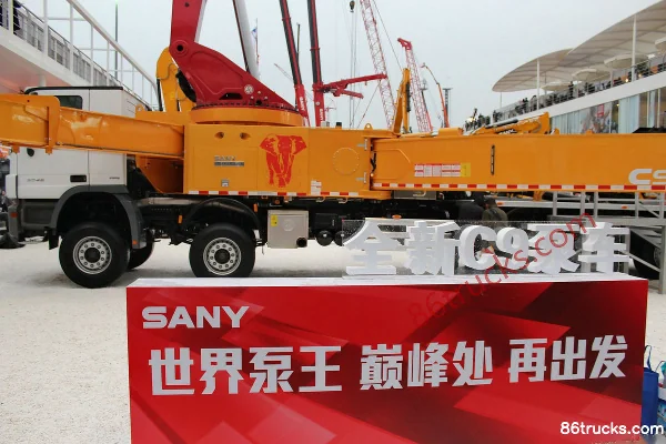 SANY 66m Concrete Pump Truck (Mercedes-Benz Chassis) 10X4(14 wheels) Exterior (3) | 86Trucks