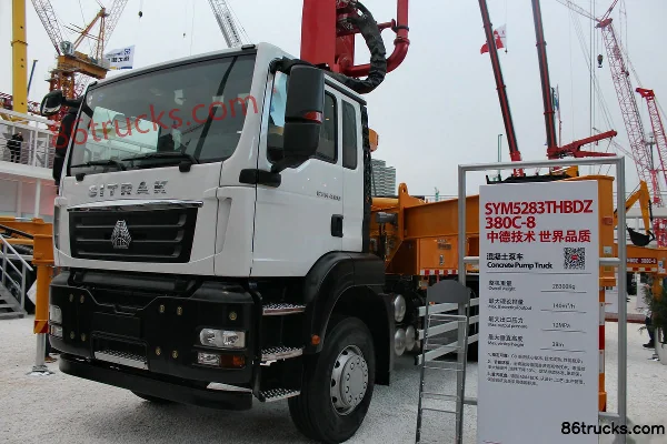 SANY 38m Concrete Pump Truck (Sinotruk Chassis) 6X4(10 wheels) Exterior (2) | 86Trucks