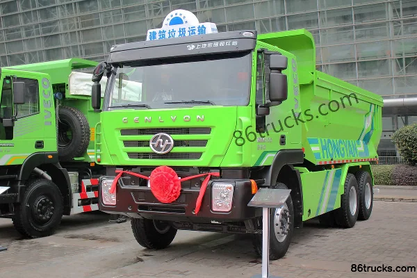 SAIC Hongyan Genlyon 350 ch 6X4(10 roues) camion benne 5,6 m (benne en U) Extérieur (3) | 86Trucks