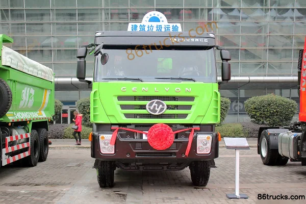 SAIC Hongyan Genlyon 350 ch 6X4(10 roues) camion benne 5,6 m (benne en U) Extérieur (2) | 86Trucks