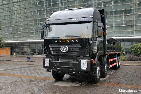 SAIC Hongyan Genlyon C100 Heavy Truck 390 hp 8X4(12 wheels) 8.5m Dump Truck (flat top) Exterior (3) | 86Trucks