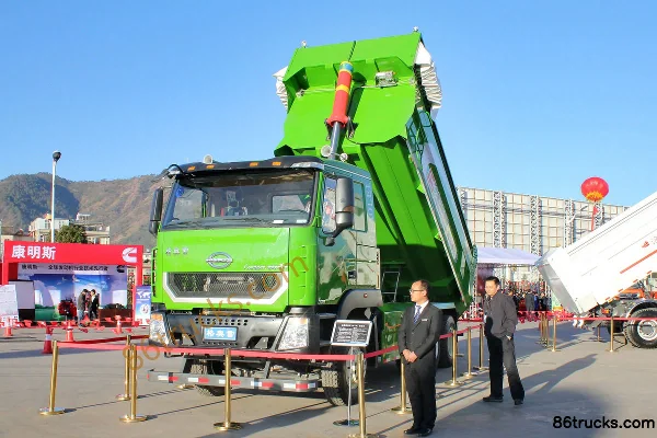 Shijun Gelaole heavy truck 336 hp 6X4(10 wheels) 5.8m LNG dump truck (U-shaped new slag truck) Exterior (3) | 86Trucks