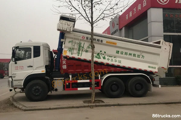 Dongfeng Commercial Vehicle Dalishen Heavy Truck 350hp 6X4(10 wheels) 5.8m Dump Truck (Construction Truck) Exterior (3) | 86Trucks