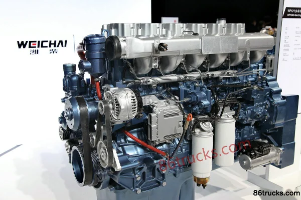 Weichai WP12NG350E50 350 hp 12L China V Natural Gas Engine Exterior (2) | 86Trucks