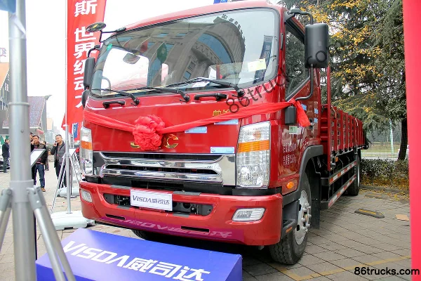 JAC Weisida W530 Medium Truck 160 hp 4X2(6 wheels) 6.75m Flatbed Cargo Truck Exterior (3) | 86Trucks