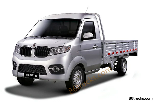 Jinbei T30 version confort 1,3 L 82 ch 4X2(6 roues) essence 3 m micro-camion à cabine simple Châssis (2) | 86Trucks