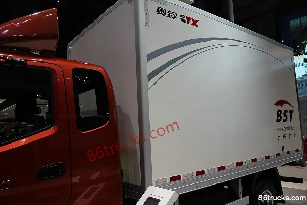 Foton Aoling CTX 143 hp 4X2(6 wheels) 3.735m Semi-enclosed Light Truck (China V) Body (1) | 86Trucks