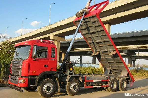 JAC Gallop K3 300 hp 8X4(12 wheels) 6.5m container flatbed dump truck Exterior (3) | 86Trucks