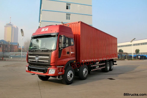 Foton Ruivo Medium Truck 310hp 8X4(12 wheels) 9.5m van cargo truck Exterior (3) | 86Trucks
