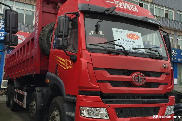 FAW Jiefang Qingdao New Hanwei J5M heavy truck 290 hp 8X4(12 wheels) 7.2m dump truck Exterior (3) | 86Trucks