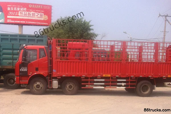 FAW Jiefang J6L Medium Truck 220 hp 6X2(8 wheels) 8.7m Stake Truck Exterior (2) | 86Trucks
