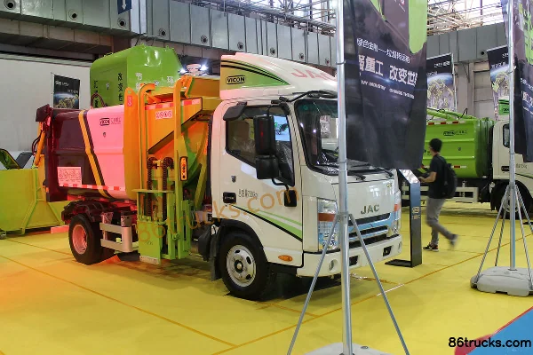 JAC Shuailing Q3 116hp 4X2(6 wheels) Garbage Truck (Narrow Body 3360 Chassis) Exterior (2) | 86Trucks