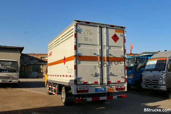 JAC Junling 120 hp 4X2(6 wheels) Explosive Material Transport Truck Body (1) | 86Trucks