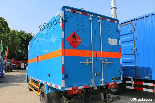 JMC Classic Shunda 109hp 4X2(6 wheels) explosive material transport truck Body (1) | 86Trucks